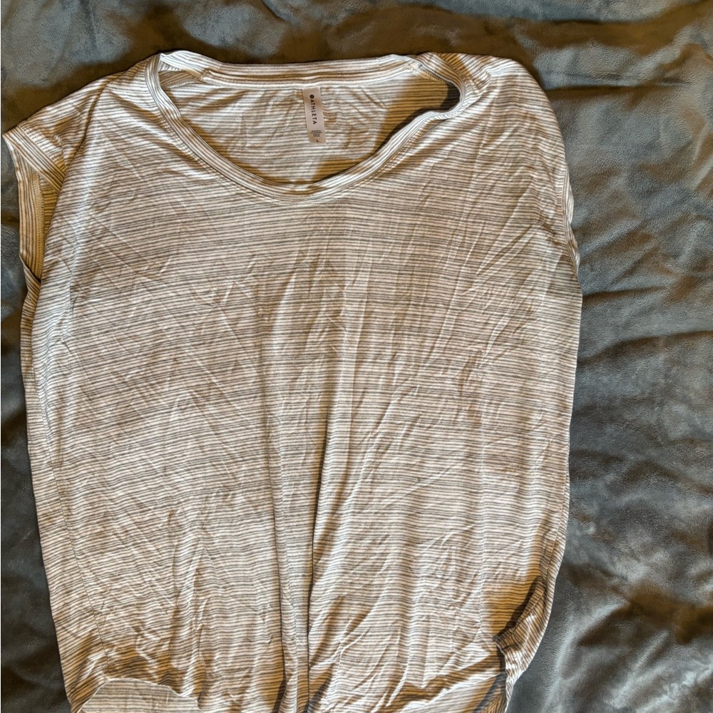 ATHLETA Cloud Striped Gray Women's Top